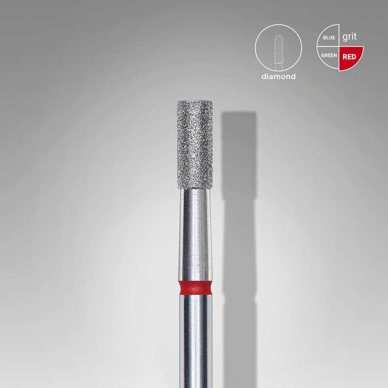 Staleks Elmas Freze Ucu Silindir Kırmızı EXPERT (Baş Çapı 2,5 mm / Çalışma Boyu 6 mm) FA20R025/6
