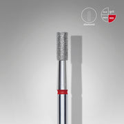 Staleks Elmas Freze Ucu Silindir Kırmızı EXPERT (Baş Çapı 2,5 mm / Çalışma Boyu 6 mm) FA20R025/6