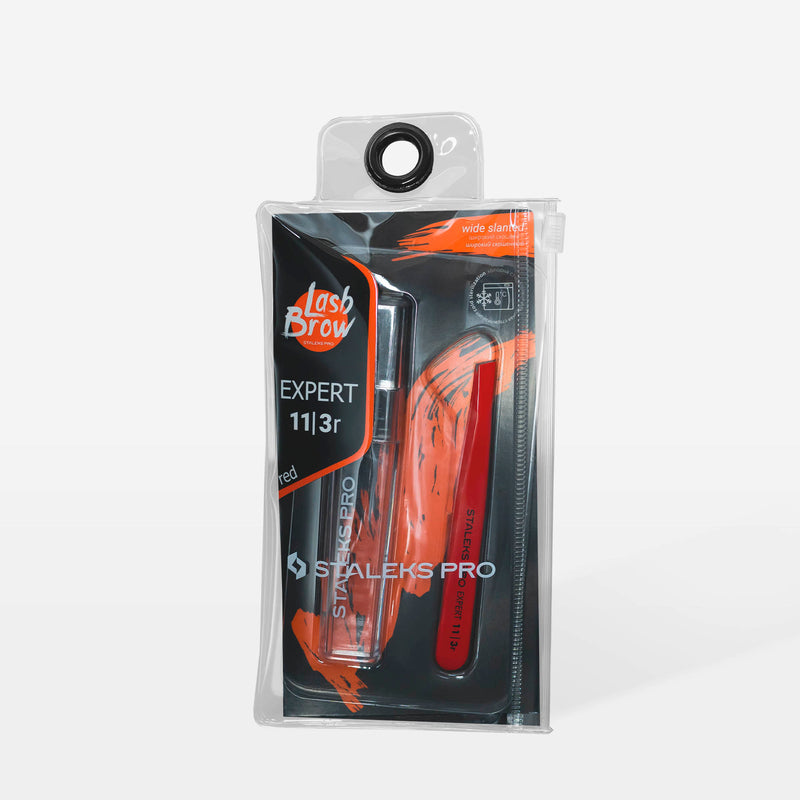 Staleks Kaş Cımbızı Kırmızı EXPERT 11 TYPE 3r (Geniş Eğimli) TE-11/3r - görsel 4