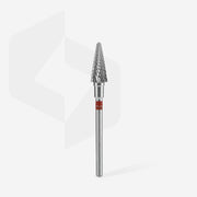 Staleks Solak Kullanıcılar İçin Karbür Freze Ucu Konik Kırmızı EXPERT (Baş Çapı 6 mm / Çalışma Boyu 14 mm) FT73R060/14 - görsel 2