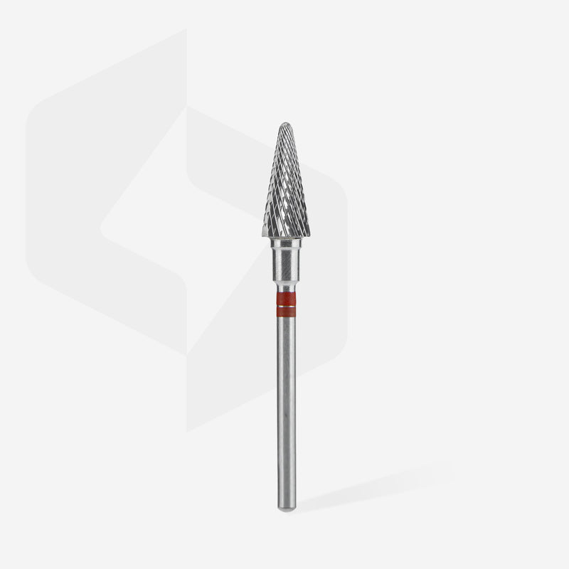 Staleks Solak Kullanıcılar İçin Karbür Freze Ucu Konik Kırmızı EXPERT (Baş Çapı 6 mm / Çalışma Boyu 14 mm) FT73R060/14 - görsel 2
