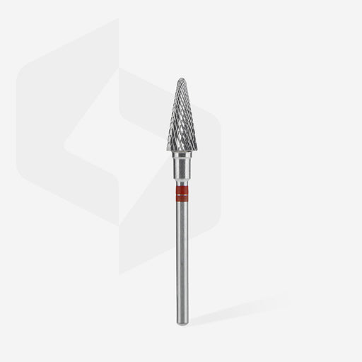 Staleks Solak Kullanıcılar İçin Karbür Freze Ucu Konik Kırmızı EXPERT (Baş Çapı 6 mm / Çalışma Boyu 14 mm) FT73R060/14 - görsel 2