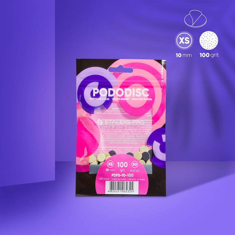 Staleks Pedikür Diski İçin Yumuşak Sünger Katmanlı Tek Kullanımlık Törpü PODODISC XS EXPERT (100 grit) (50 adet) PDFS-10-100