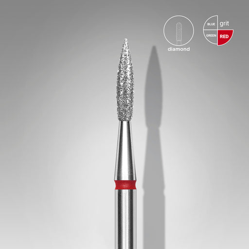 Staleks Elmas Freze Ucu Sivri Alev Kırmızı EXPERT (Baş Çapı 2,3 mm / Çalışma Boyu 8 mm) FA11R023/8