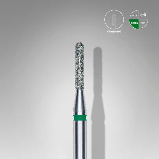 Staleks Elmas Freze Ucu Yuvarlatılmış Silindir Yeşil EXPERT (Baş Çapı 1,4 mm / Çalışma Boyu 8 mm) FA30G014/8