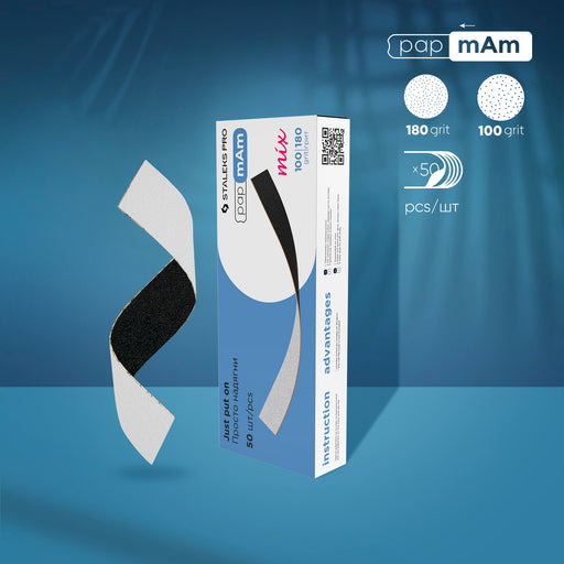 Staleks Tek Kullanımlık Çift Taraflı papmAm Mix Törpü EXPERT 22 (100/180 Grit) (50 Adet) DFCEMix-22-100/180