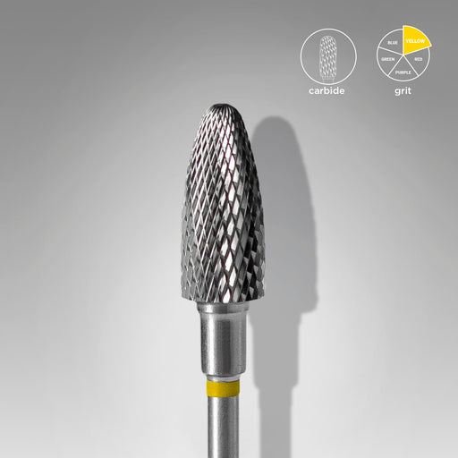 Staleks Karbür Freze Ucu Mısır (Corn) Sarı EXPERT (Baş Çapı 6 mm / Çalışma Boyu 14 mm) FT90Y060/14