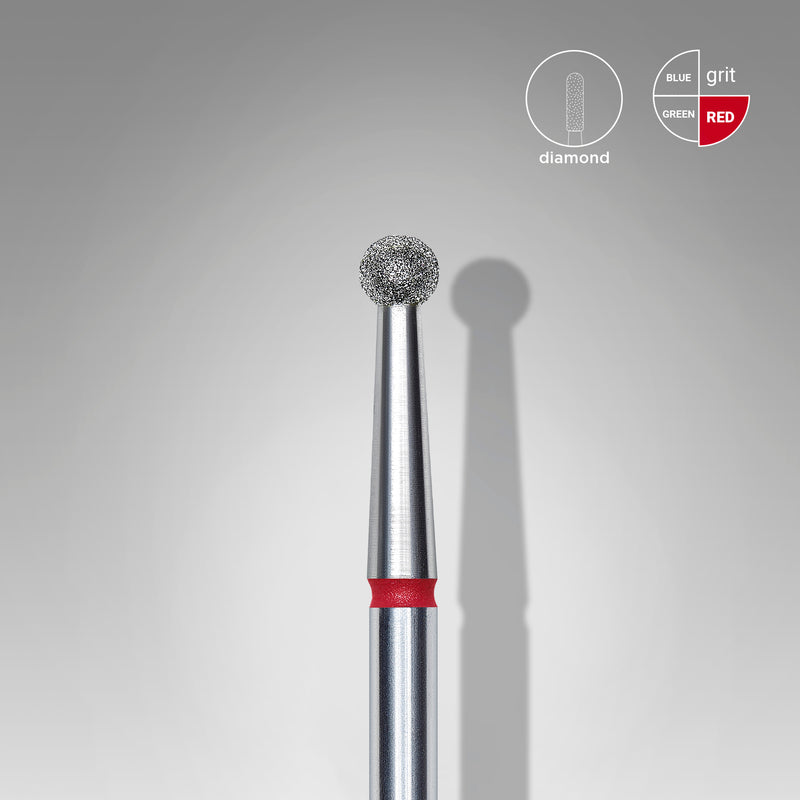 Staleks Elmas Freze Ucu Top Şekilli Kırmızı EXPERT (Baş Çapı 2,7 mm) FA01R027