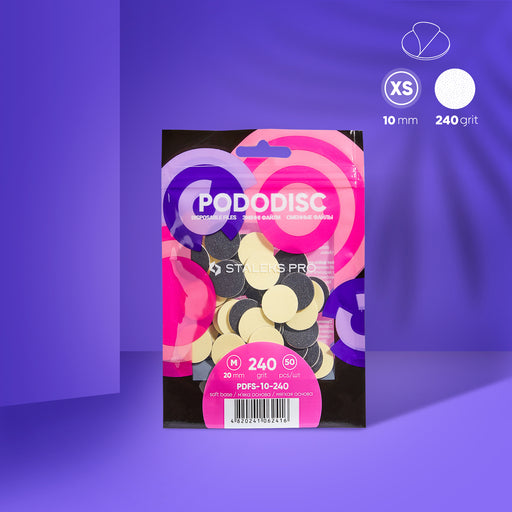Staleks Pedikür Diski İçin Yumuşak Sünger Katmanlı Tek Kullanımlık Törpü PODODISC XS EXPERT (240 grit) (50 adet) PDFS-10-240