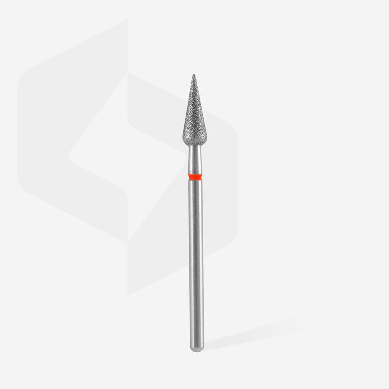 Staleks Elmas Freze Ucu Sivri Armut Kırmızı EXPERT (Baş Çapı 4 mm / Çalışma Boyu 12 mm) FA100R040/12 - görsel 2