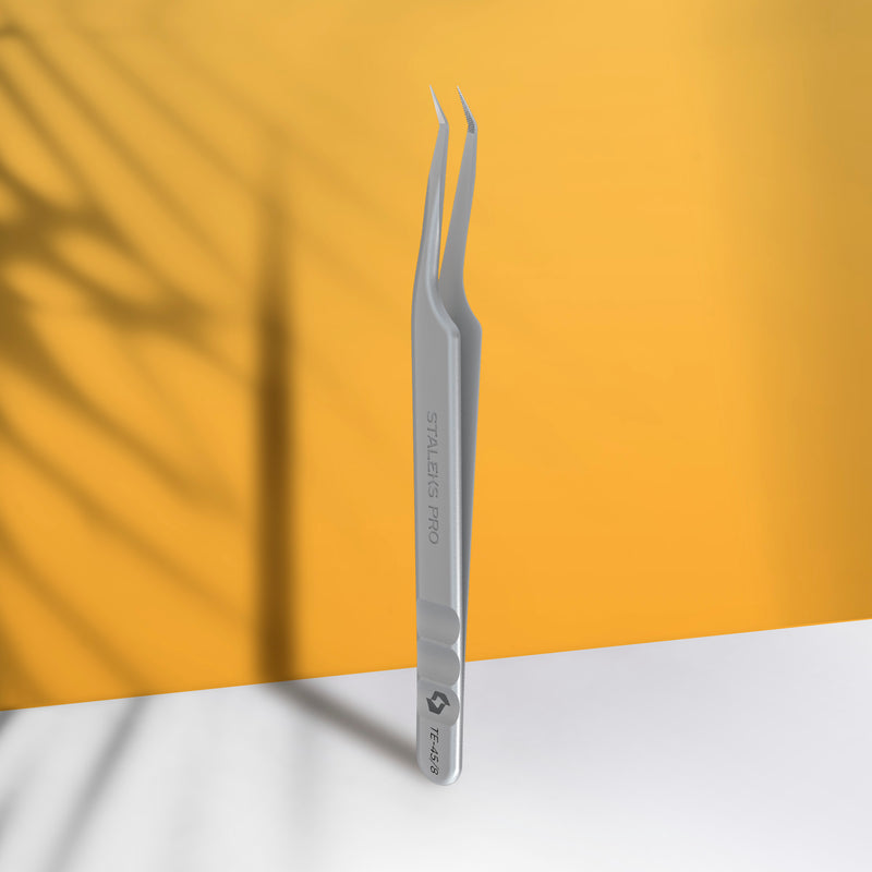 Staleks Fiber Uçlu Profesyonel Kirpik Cımbızı EXPERT 45 TYPE 8 (Mini L) TE-45/8