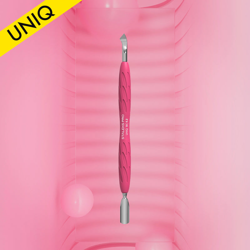 Staleks Silikon Saplı Manikür İtici Gummy UNIQ 10 TYPE 4.2 (Yuvarlak Dar İtici ve Kavisli Bıçak) PQ-10/4.2
