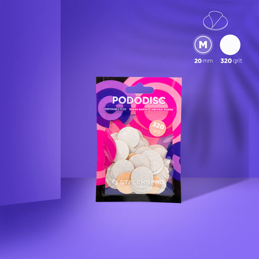 Staleks Pedikür Diski İçin Tek Kullanımlık Beyaz Törpü PODODISC M EXPERT (320 grit) (50 adet) PDF-20-320w