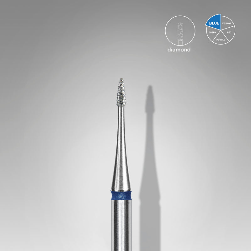 Staleks Elmas Freze Ucu Mini Alev Mavi EXPERT (Baş Çapı 1 mm / Çalışma Boyu 3 mm) FA12B010/3