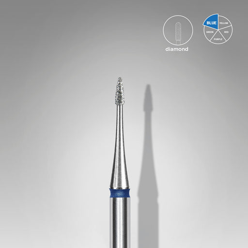 Staleks Elmas Freze Ucu Mini Alev Mavi EXPERT (Baş Çapı 1 mm / Çalışma Boyu 3 mm) FA12B010/3