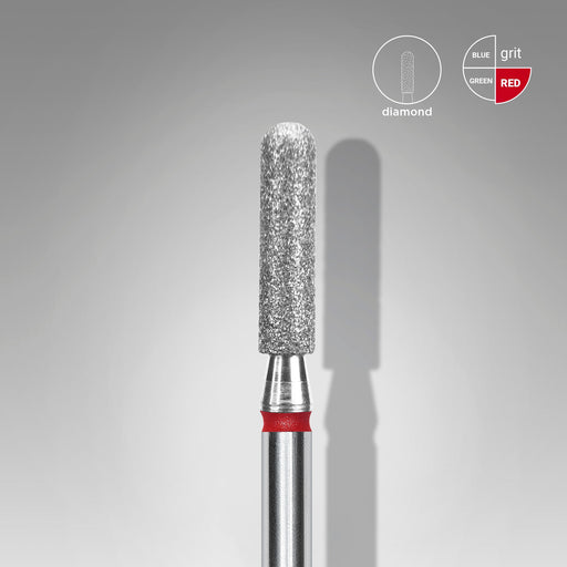 Staleks Elmas Freze Ucu Yuvarlatılmış Silindir Kırmızı EXPERT (Baş Çapı 2,5 mm / Çalışma Boyu 10 mm) FA30R025/10