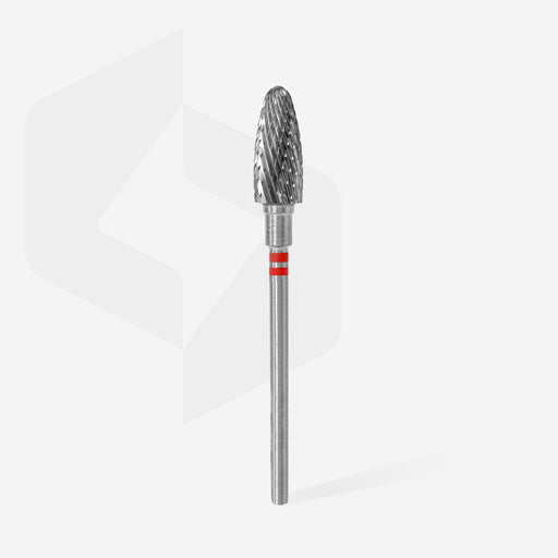 Staleks Solak Kullanıcılar İçin Karbür Freze Ucu Mısır (Corn) Kırmızı EXPERT (Baş Çapı 6 mm / Çalışma Boyu 14 mm) FT91R060/14 - görsel 2