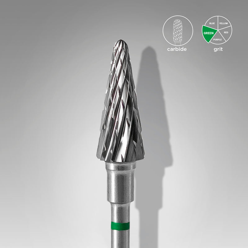 Staleks Karbür Freze Ucu Konik Yeşil EXPERT (Baş Çapı 6 mm / Çalışma Boyu 14 mm) FT71G060/14