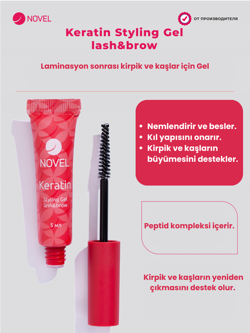 Novel Keratin Styling Gel Lash & Brow (Laminasyon Sonrası Bakım)