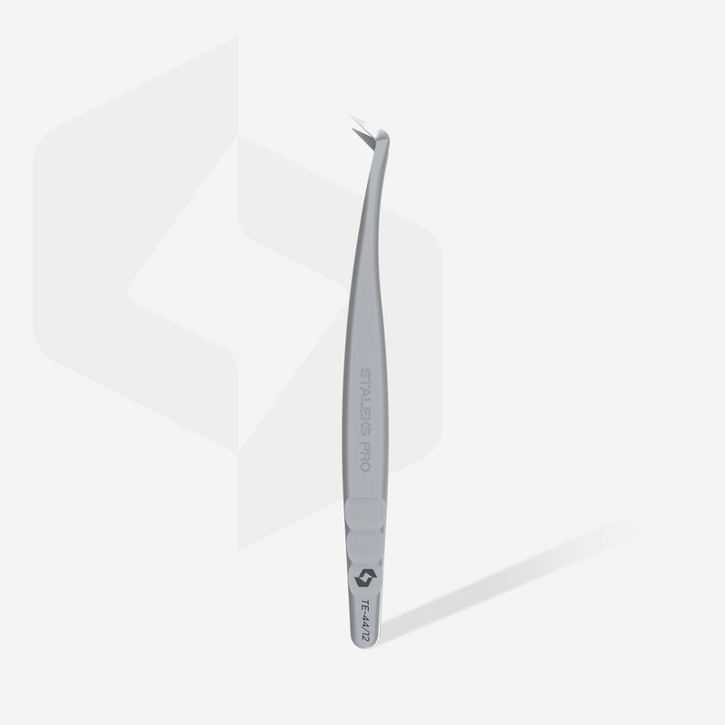 Staleks Fiber Uçlu Profesyonel Kirpik Cımbızı EXPERT 44 TYPE 12 (L-Şekilli, 65') TE-44/12 - görsel 3