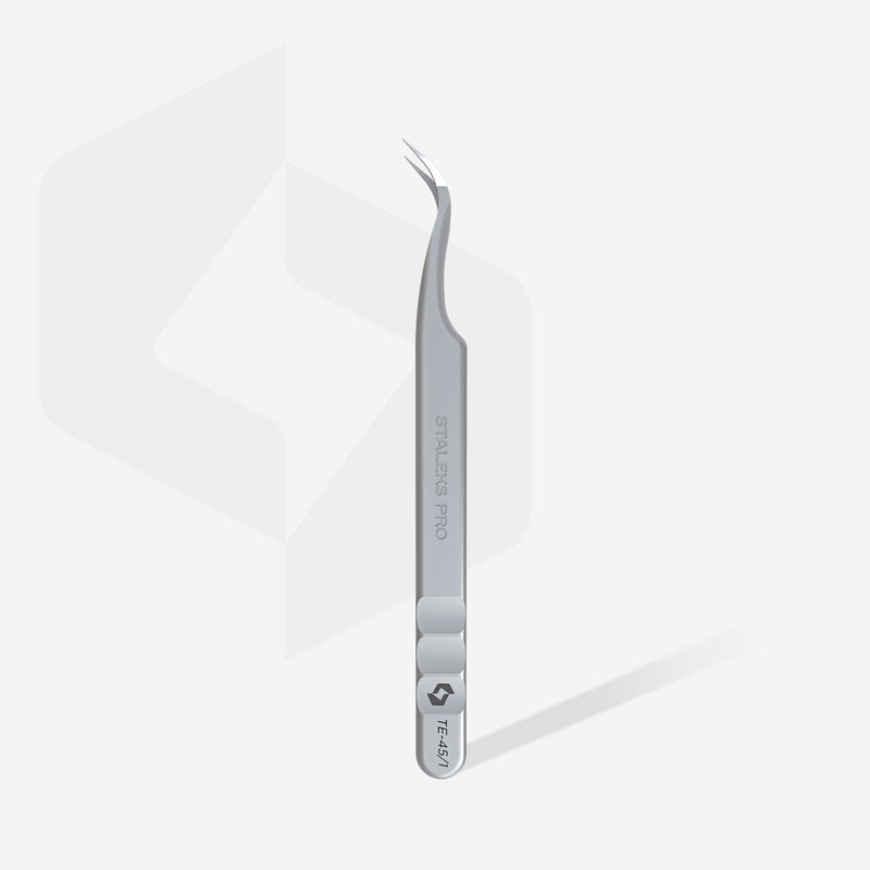 Staleks Fiber Uçlu Profesyonel Kirpik Cımbızı EXPERT 45 TYPE 1 (Kavisli) TE-45/1 - görsel 3