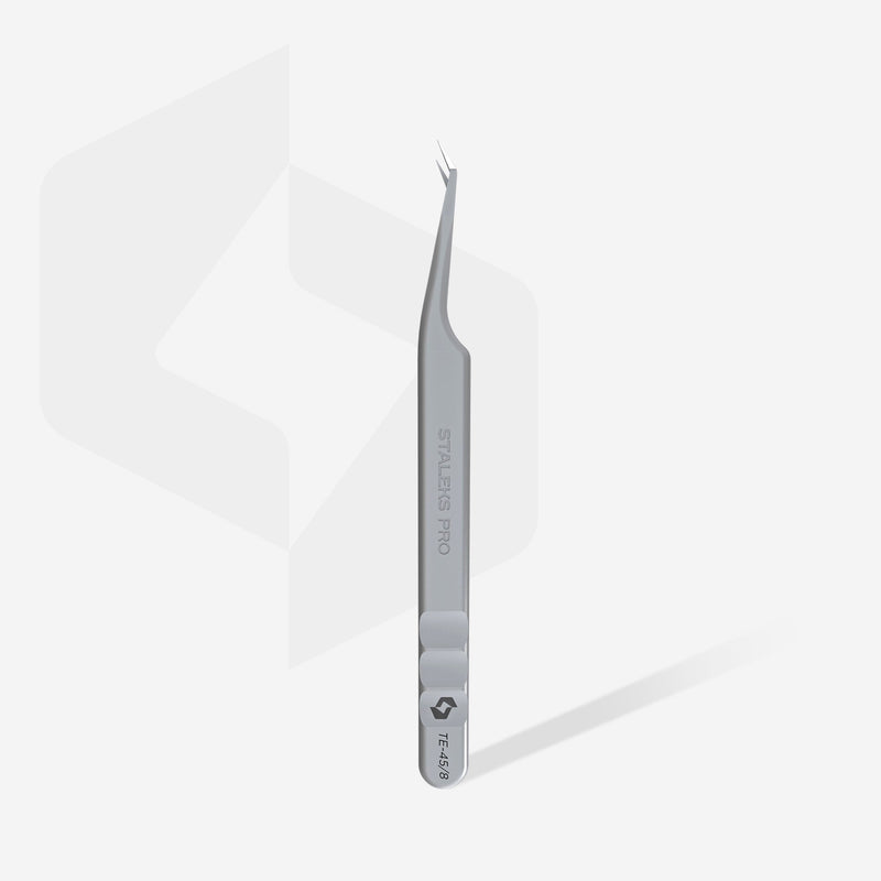 Staleks Fiber Uçlu Profesyonel Kirpik Cımbızı EXPERT 45 TYPE 8 (Mini L) TE-45/8 - görsel 3