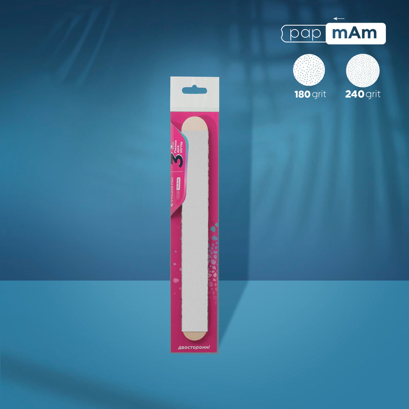Staleks Tek Kullanımlık Çift Taraflı papmAm Mix Törpü (Ahşap Tabanlı) (180/240 Grit) (3 Adet) DFCMix-180/240_c