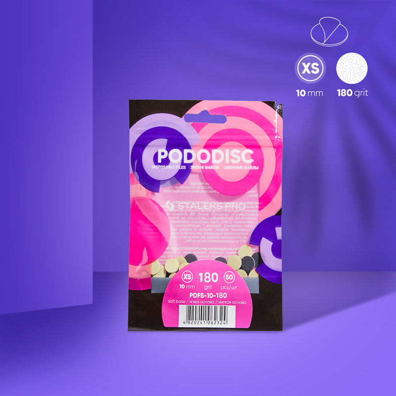 Staleks Pedikür Diski İçin Yumuşak Sünger Katmanlı Tek Kullanımlık Törpü PODODISC XS EXPERT (180 grit) (50 adet) PDFS-10-180