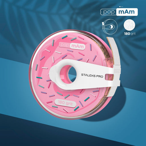 Staleks Tek Kullanımlık Beyaz Aşındırıcı Bant papmAm EXPERT 180 Grit (Plastik Kutu) ATC-180w