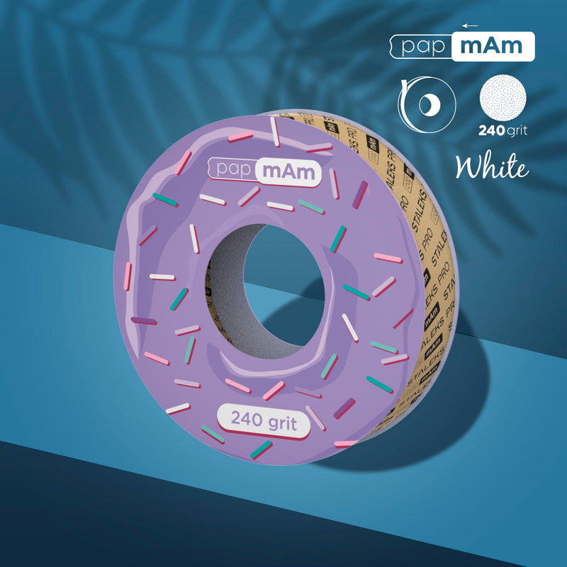 Staleks Tek Kullanımlık Beyaz Aşındırıcı Bant papmAm EXPERT 240 Grit (Plastik Kutu İçin) ATSC-240w
