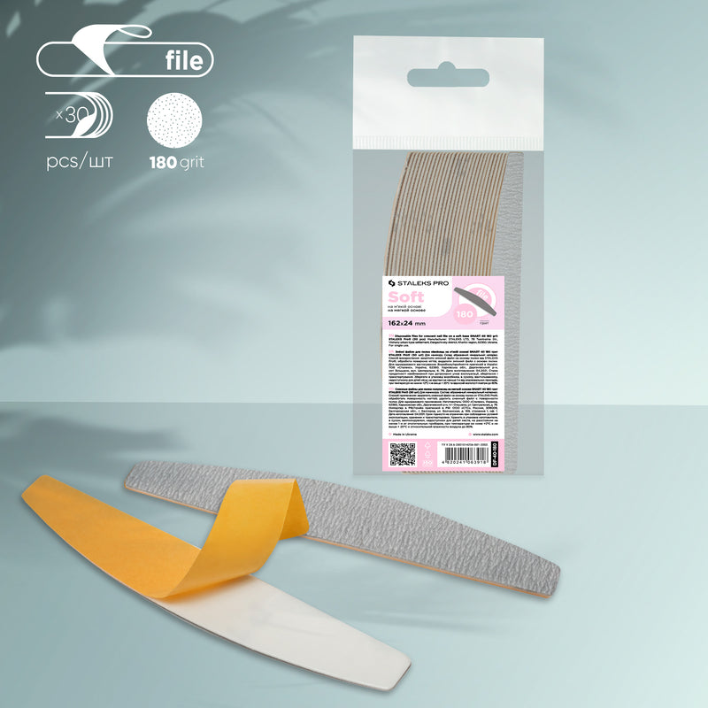 Staleks Hilal Tırnak Törpüsü İçin Tek Kullanımlık Törpü (Yumuşak Süngerli) SMART 40 (180 Grit) (30 Adet) DF-40-180
