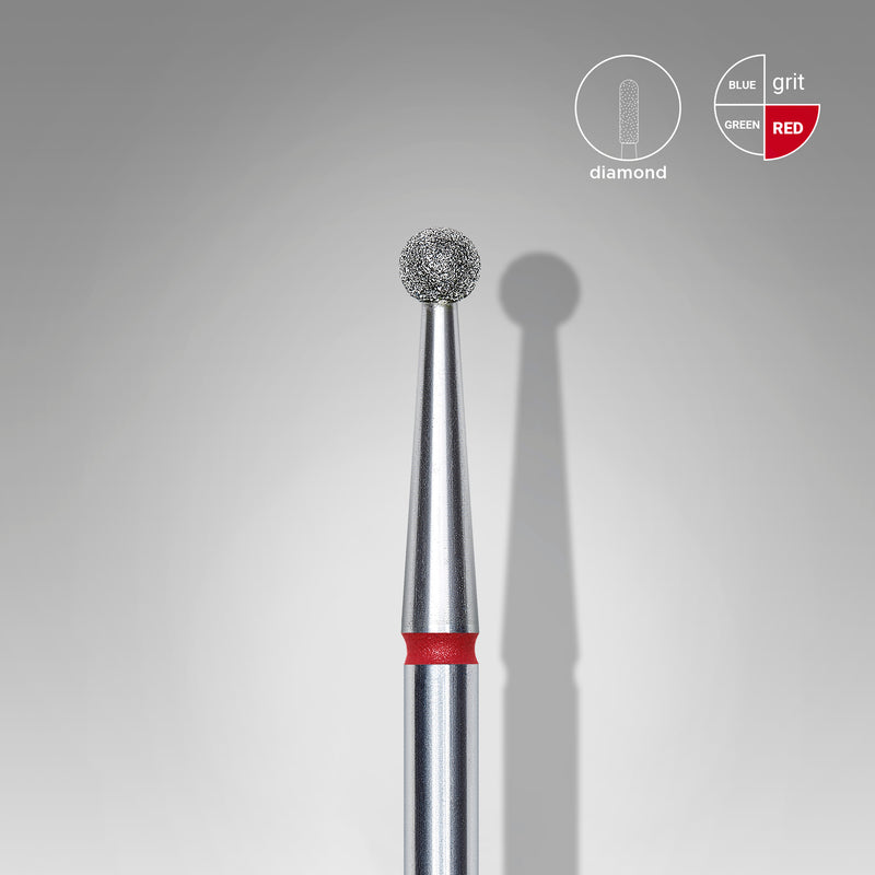 Staleks Elmas Freze Ucu Top Şekilli Kırmızı EXPERT (Baş Çapı 2,5 mm) FA01R025