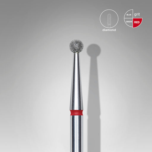 Staleks Elmas Freze Ucu Top Şekilli Kırmızı EXPERT (Baş Çapı 2,5 mm) FA01R025