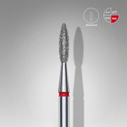 Staleks Elmas Freze Ucu Alev Kırmızı EXPERT (Baş Çapı 2,1 mm / Çalışma Boyu 8 mm) FA10R021/8