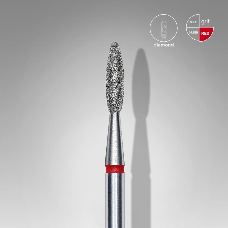 Staleks Elmas Freze Ucu Alev Kırmızı EXPERT (Baş Çapı 2,1 mm / Çalışma Boyu 8 mm) FA10R021/8