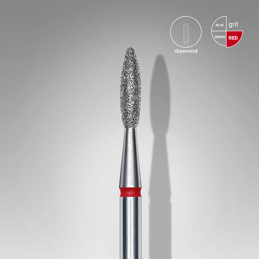 Staleks Elmas Freze Ucu Alev Kırmızı EXPERT (Baş Çapı 2,1 mm / Çalışma Boyu 8 mm) FA10R021/8
