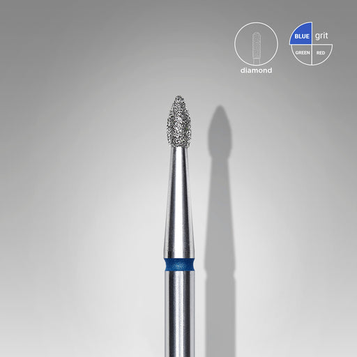 Staleks Elmas Freze Ucu Sivri Tomurcuk Mavi EXPERT (Baş Çapı 1,8 mm / Çalışma Boyu 4 mm) FA60B018/4
