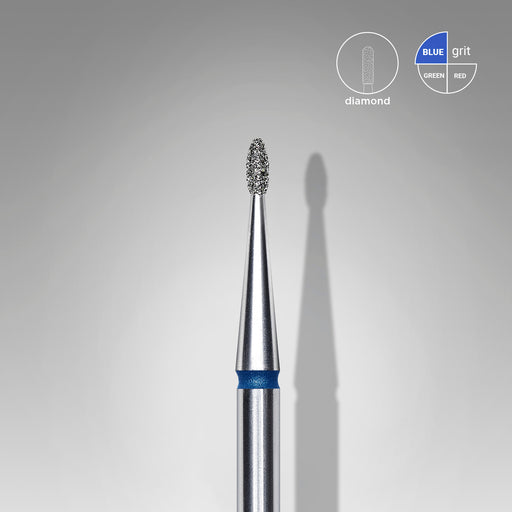 Staleks Elmas Freze Ucu Yuvarlak Tomurcuk Mavi EXPERT (Baş Çapı 1,2 mm / Çalışma Boyu 3 mm) FA50B012/3