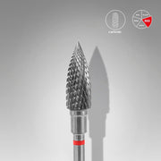 Staleks Karbür Freze Ucu Alev Kırmızı EXPERT (Baş Çapı 5 mm / Çalışma Boyu 13,5 mm) FT10R050/13.5