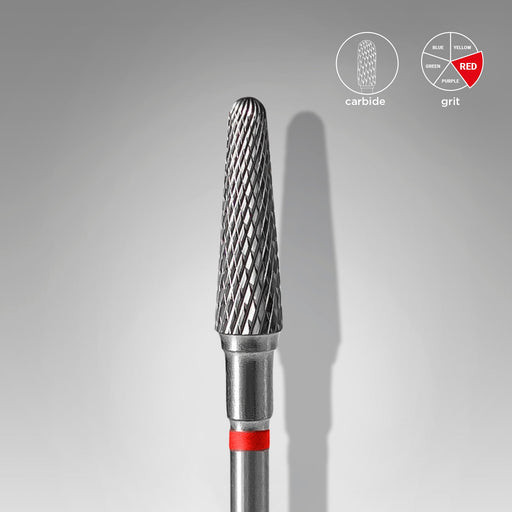 Staleks Karbür Freze Ucu Kesik Konik Kırmızı EXPERT (Baş Çapı 4 mm / Çalışma Boyu 13 mm) FT70R040/13