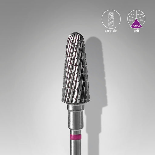 Staleks Karbür Freze Ucu Kesik Konik Mor EXPERT (Baş Çapı 6 mm / Çalışma Boyu 14 mm) FT70V060/14