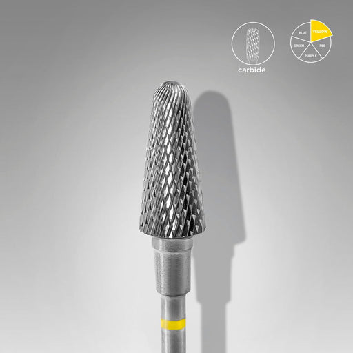 Staleks Karbür Freze Ucu Kesik Konik Sarı EXPERT (Baş Çapı 6 mm / Çalışma Boyu 14 mm) FT70Y060/14