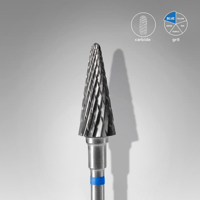 Staleks Karbür Freze Ucu Konik Mavi EXPERT (Baş Çapı 6 mm / Çalışma Boyu 14 mm) FT71B060/14