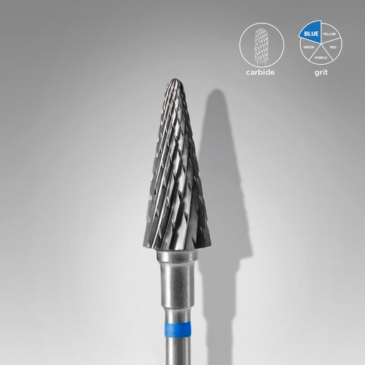 Staleks Karbür Freze Ucu Konik Mavi EXPERT (Baş Çapı 6 mm / Çalışma Boyu 14 mm) FT71B060/14