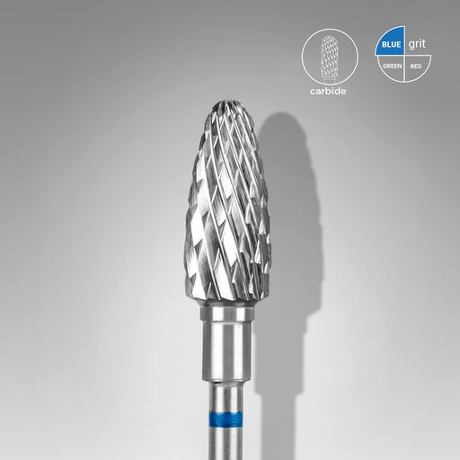 Staleks Karbür Freze Ucu Mısır (Corn) Mavi EXPERT (Baş Çapı 6 mm / Çalışma Boyu 14 mm) FT90B060/14