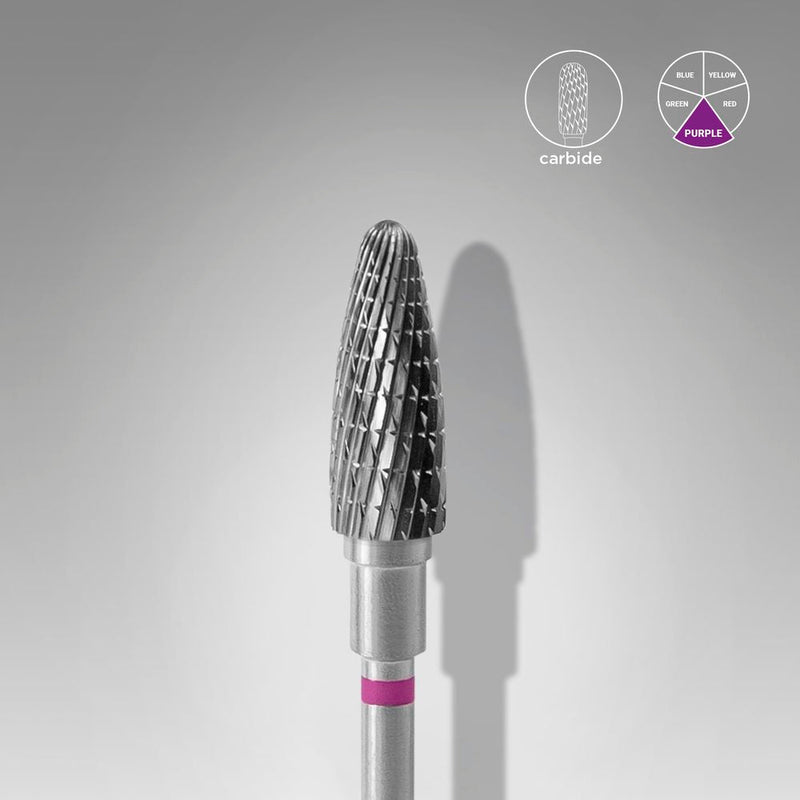Staleks Karbür Freze Ucu Mısır (Corn) Mor EXPERT (Baş Çapı 5 mm / Çalışma Boyu 13 mm) FT90V050/13