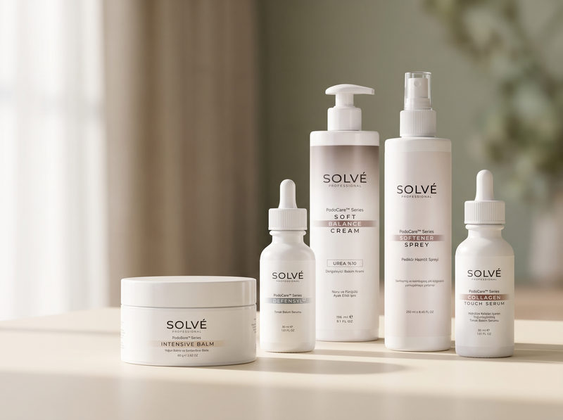 SOLVÉ PodoCare™ 5'li Set — Profesyonel Ayak Bakımı Serisi