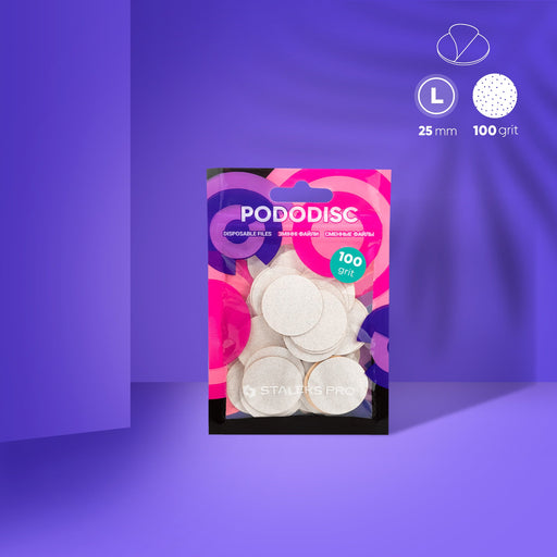Staleks Pedikür Diski İçin Tek Kullanımlık Beyaz Törpü PODODISC L EXPERT (100 grit) (50 adet) PDF-25-100w